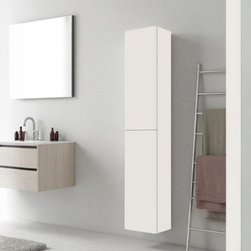 foto del prodotto liberoshopping colonna sospesa reversibile 30x22 a 2 ante bianco lucido