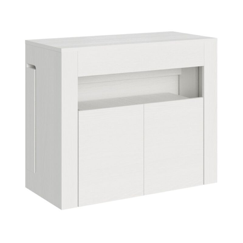 foto del prodotto liberoshopping consolle allungabile 90x42 302 cm elia con panca inferiore bianco frassino