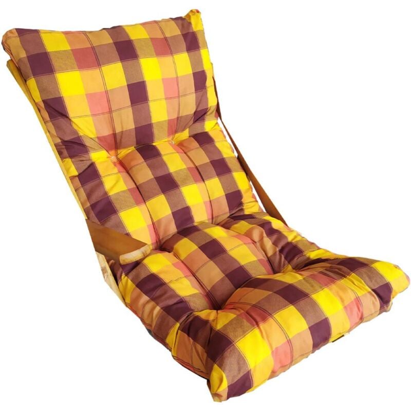 foto del prodotto liberoshopping cuscino imbottito per poltrona relax sdraio o dondolo giallo