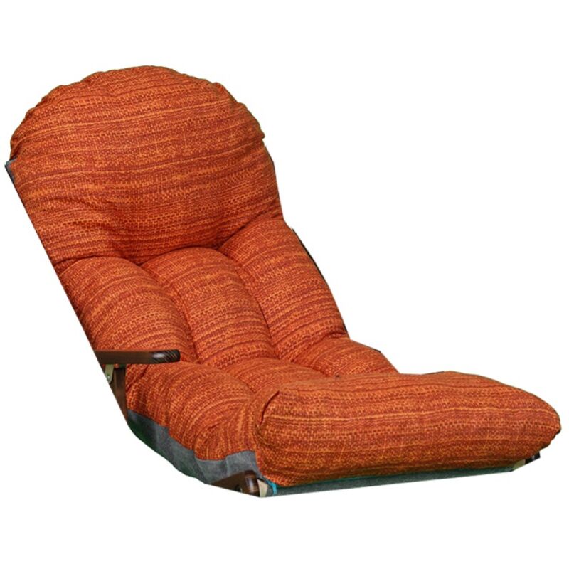 foto del prodotto liberoshopping cuscino imbottito per poltrona sdraio in policotone lusso arancio