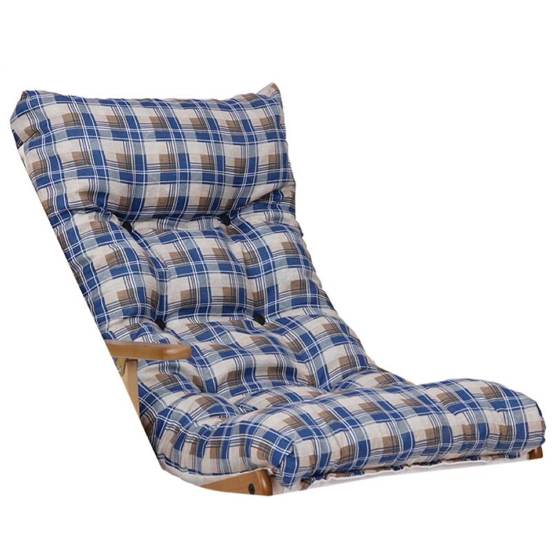 foto del prodotto liberoshopping cuscino per sdraio dondolo poltrona relax imbottito stile scozzese blu new