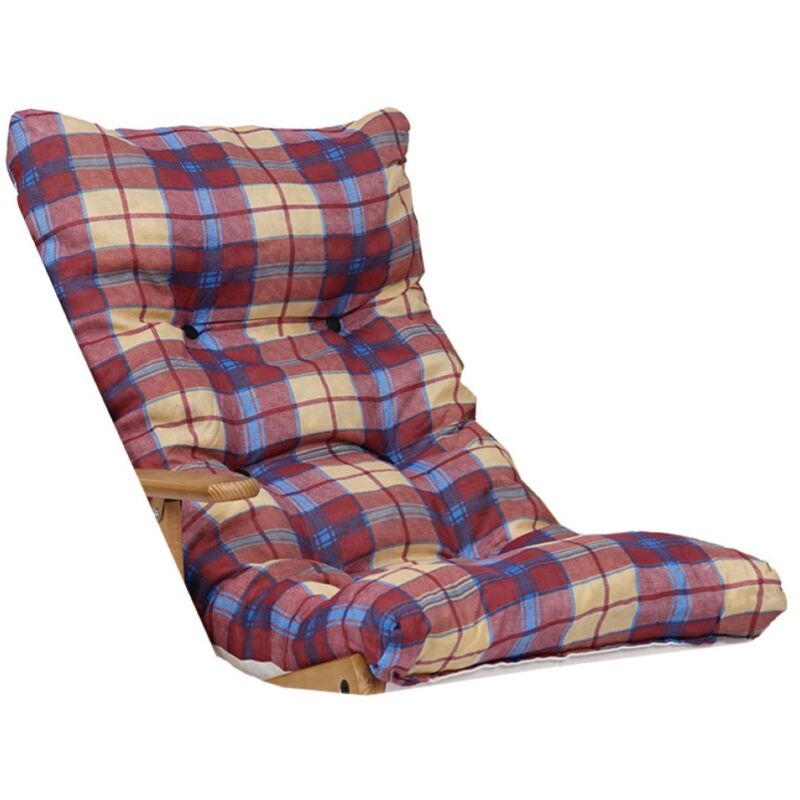 foto del prodotto liberoshopping cuscino per sdraio dondolo poltrona relax imbottito stile scozzese bordeaux