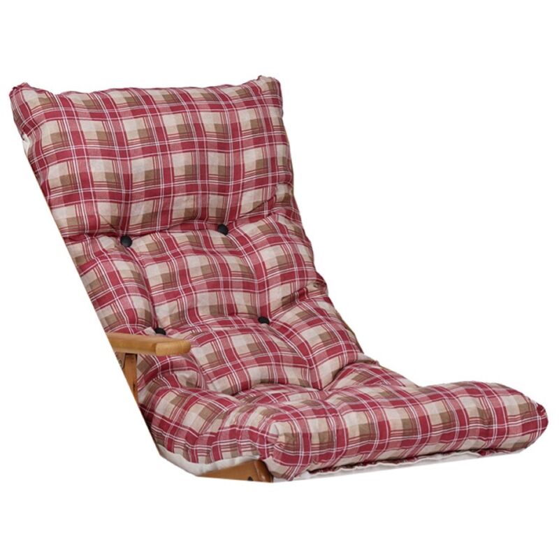 foto del prodotto liberoshopping cuscino per sdraio dondolo poltrona relax imbottito stile scozzese rosso new