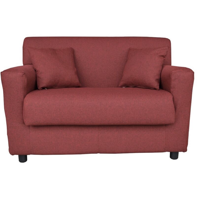 foto del prodotto liberoshopping divano 2 posti bordeaux tessuto sfoderabile 124 cm bologna