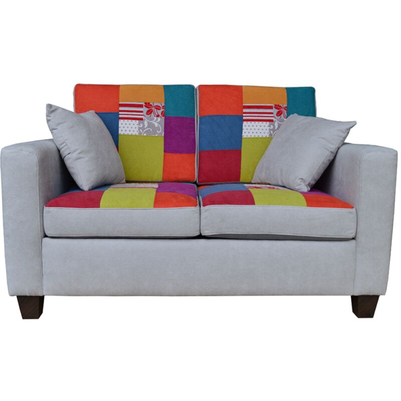 foto del prodotto liberoshopping divano 2 posti in tessuto patchwork 142 cm made in italy asia
