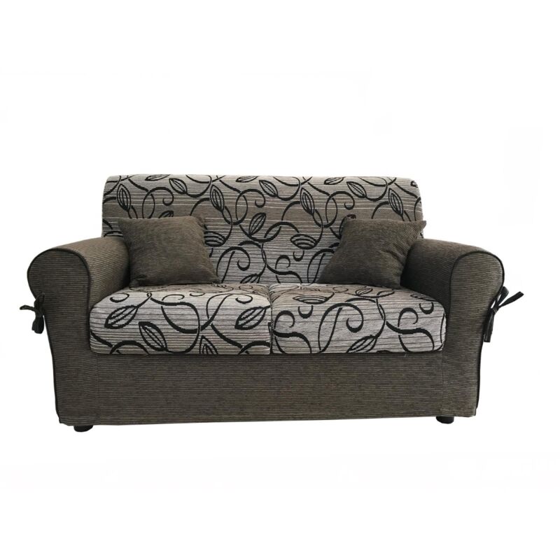 foto del prodotto liberoshopping divano 2 posti in tessuto sfoderabile 150 cm panama marrone