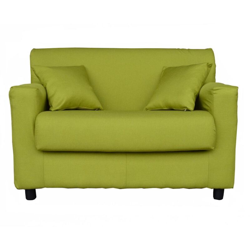 foto del prodotto liberoshopping divano 2 posti verde tessuto sfoderabile 124 cm bologna