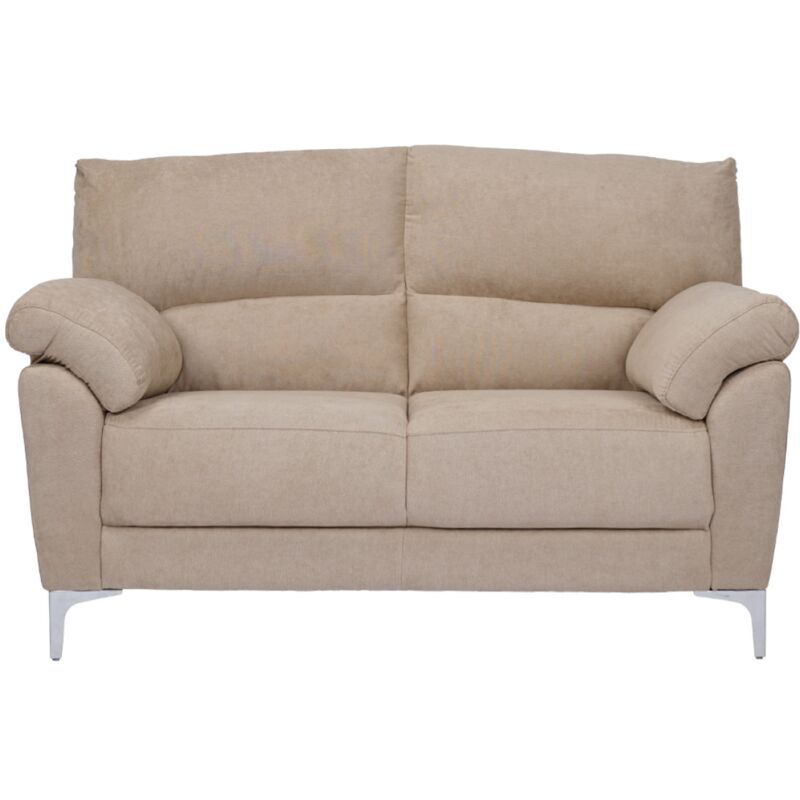 foto del prodotto liberoshopping divano in tessuto a 2 posti 146 cm braccioli imbottito giada camel