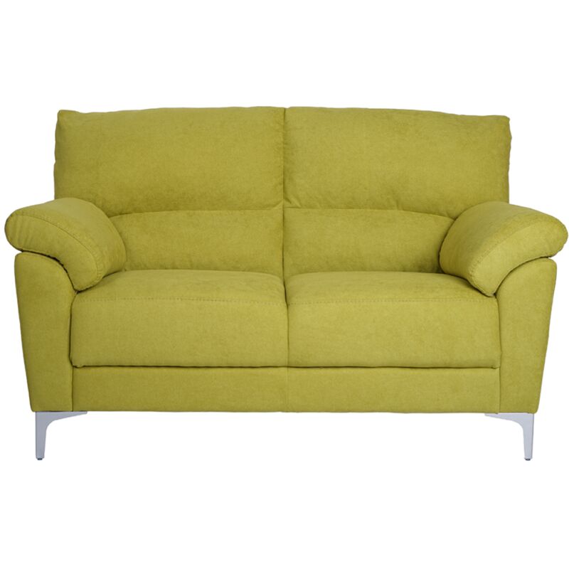 foto del prodotto liberoshopping divano in tessuto a 2 posti 146 cm braccioli imbottito giada verde