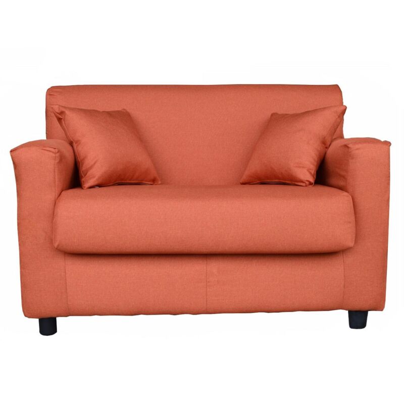 foto del prodotto liberoshopping divano letto 3 posti arancio tessuto sfoderabile 200 cm bologna