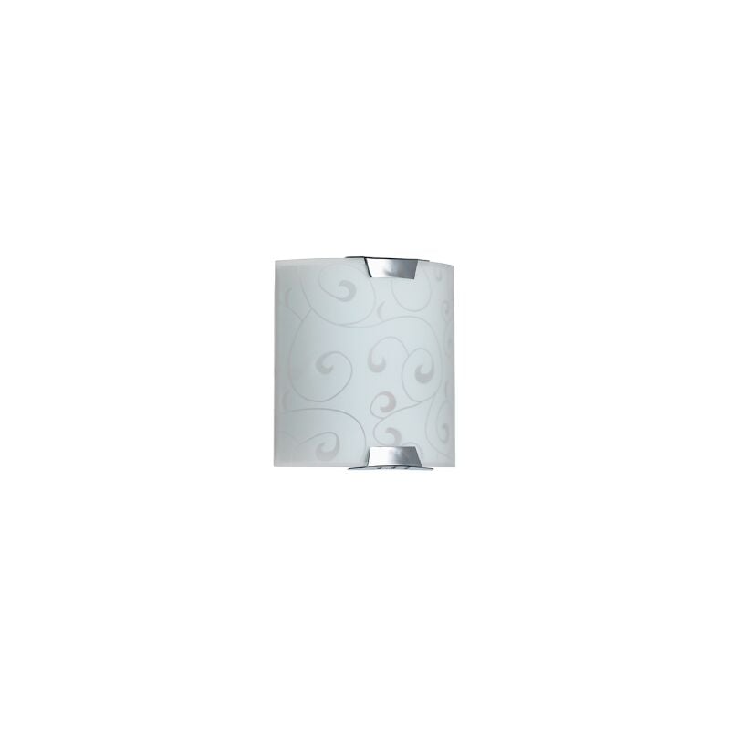 foto del prodotto liberoshopping lampada applique 19 cm con base in metallo e vetro serigrafato ccr 202