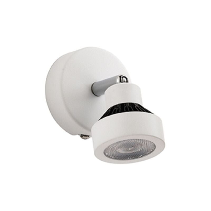 foto del prodotto liberoshopping lampada led applique 11 cm a 1 luce 7w 3000k 230v in metallo satinato bianco teorema