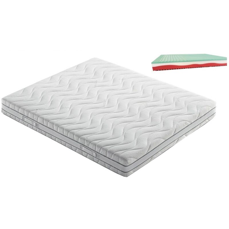 foto del prodotto liberoshopping - materasso singolo trio life a tre strati con memory foam tessuto sfoderabile 80x190 cm