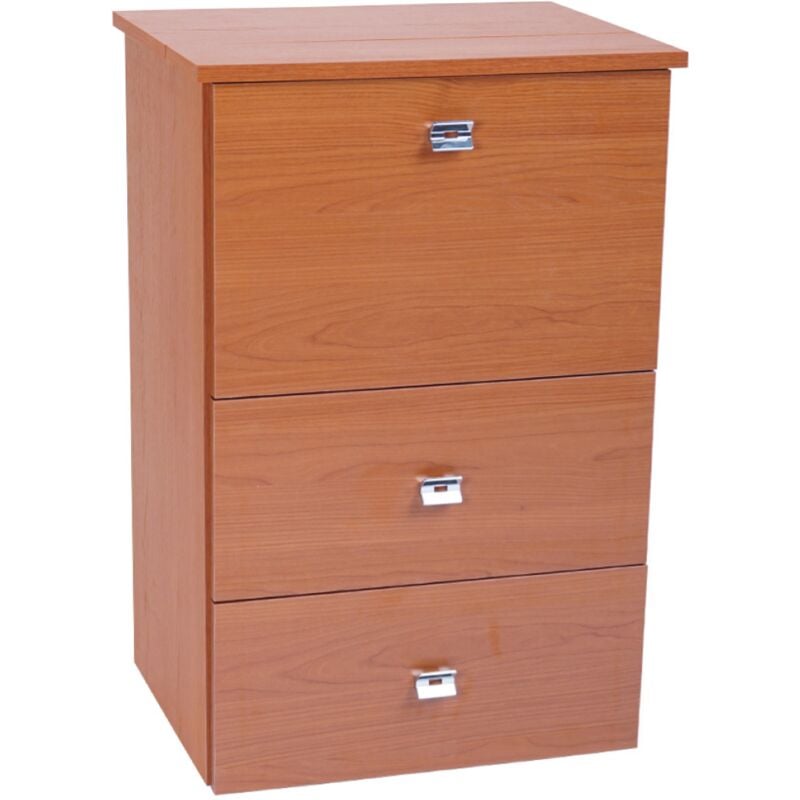 foto del prodotto liberoshopping mobile asse stiro a scomparsa in legno ciliegio 55x85h cm con 1 anta e 2 cassetti