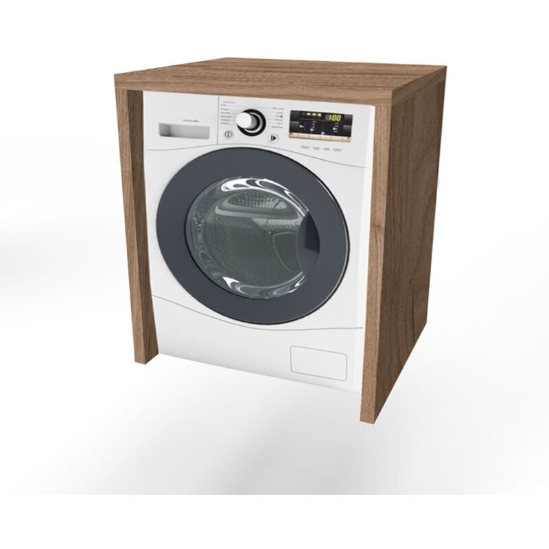 foto del prodotto liberoshopping mobile coprilavatrice a giorno in legno 79x91 cm noce