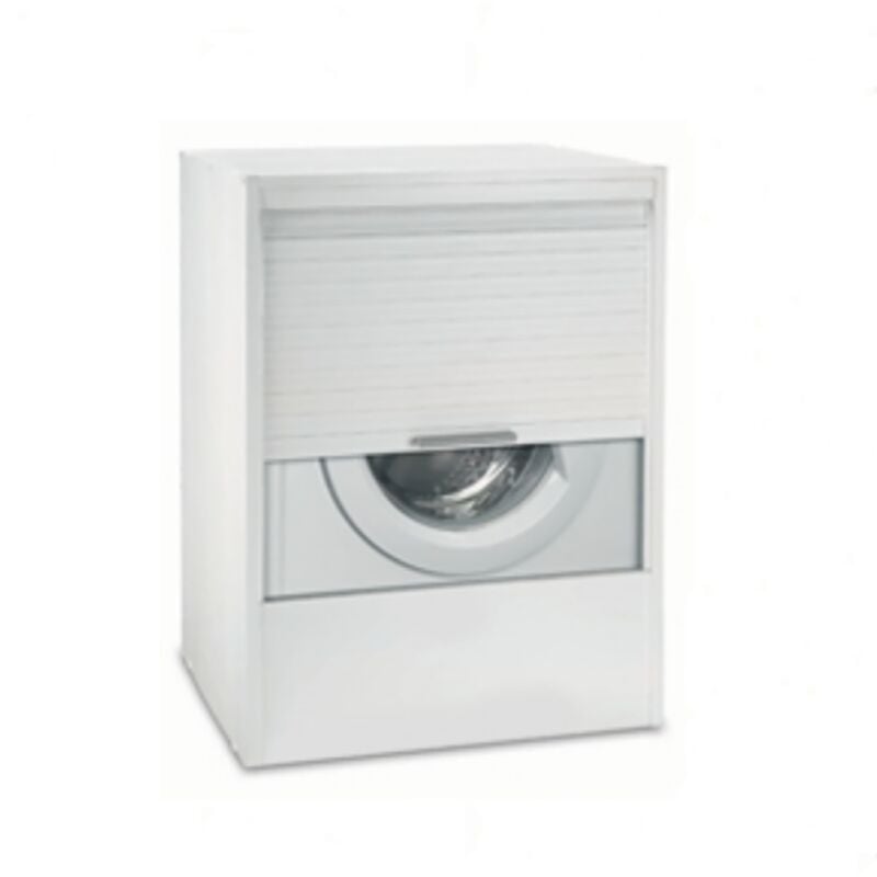 foto del prodotto liberoshopping mobile coprilavatrice con chiusura a serranda verticale 67x60 cm bianco