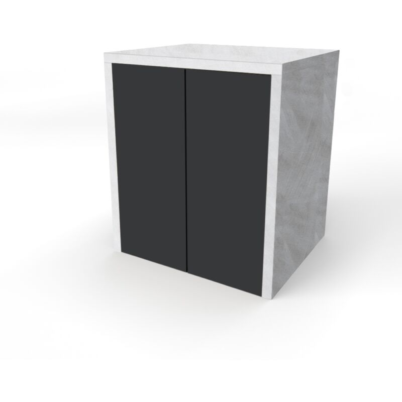 foto del prodotto liberoshopping mobile coprilavatrice in legno 79x91 cm 2 ante grafite e struttura grigio