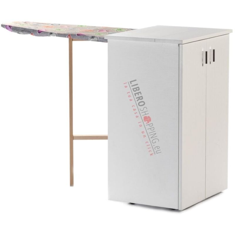 foto del prodotto liberoshopping mobile da stiro asse scomparsa legno bianco jolly 2 ante