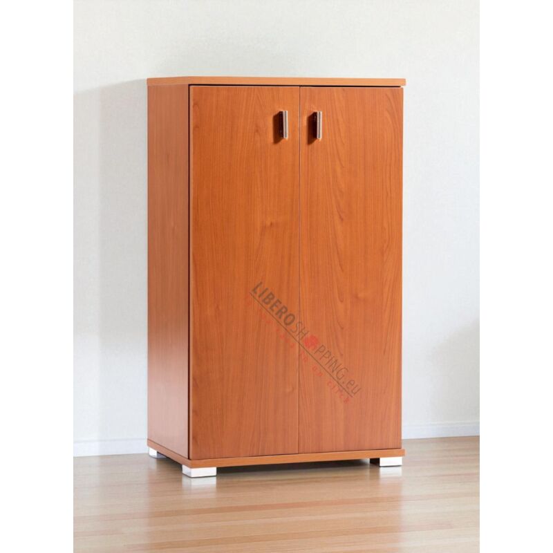foto del prodotto liberoshopping mobile scarpiera in legno a due ante 53x91h cm ciliegio