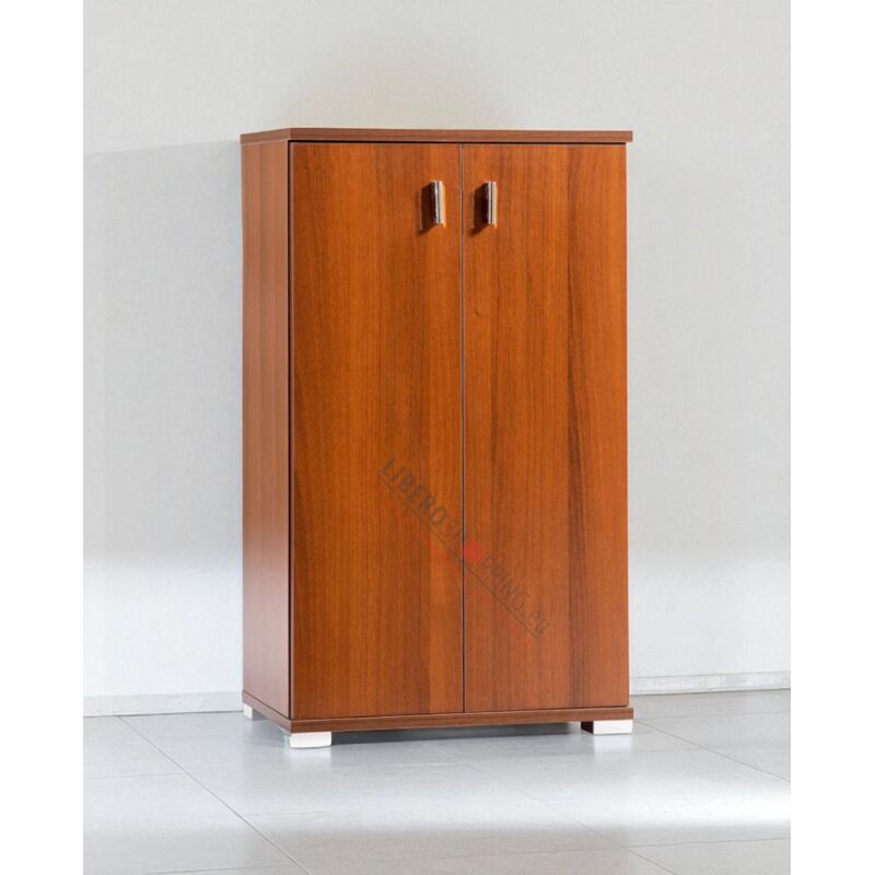 foto del prodotto liberoshopping mobile scarpiera in legno a due ante 53x91h cm noce