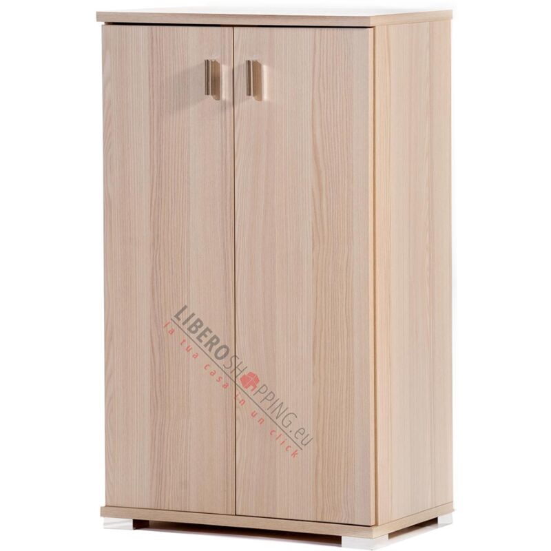 foto del prodotto liberoshopping mobile scarpiera in legno a due ante 53x91h cm rovere