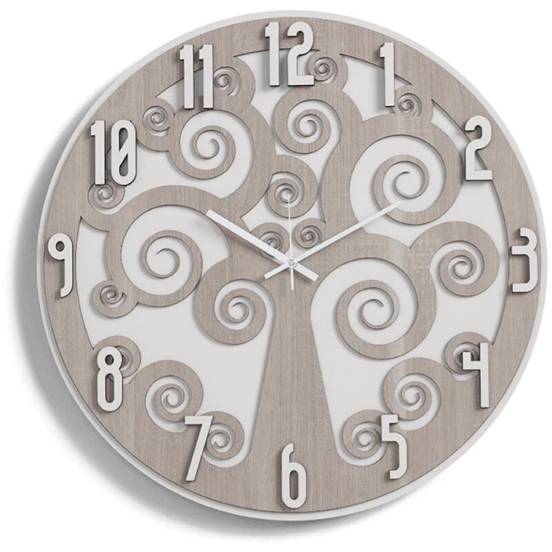 foto del prodotto liberoshopping orologio da parete d50 albero della vita 2 in legno laminato brc