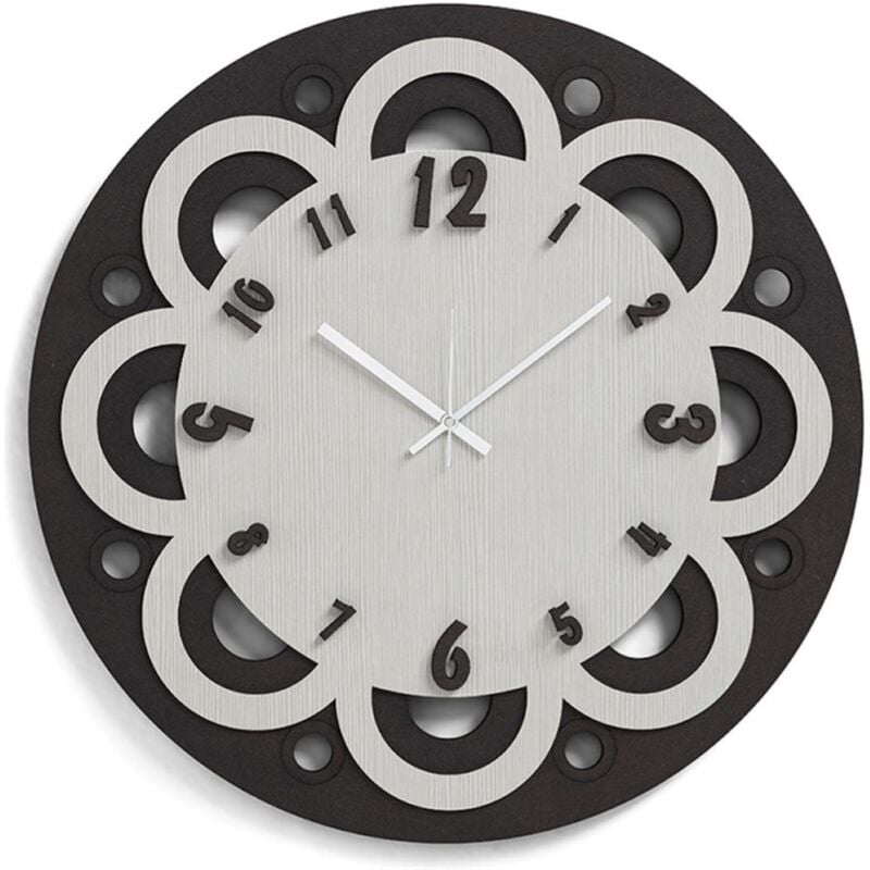 foto del prodotto liberoshopping orologio da parete tondo d30 in legno laminato rsn margherita