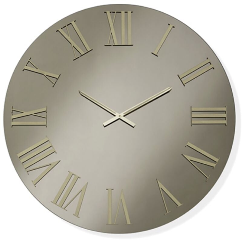 foto del prodotto liberoshopping - orologio rotondo d60 cm in cristallo bronzo e numeri oro - tiwar