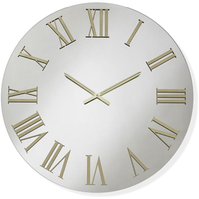 foto del prodotto liberoshopping orologio rotondo d60 cm in cristallo chiaro e numeri oro tiwar