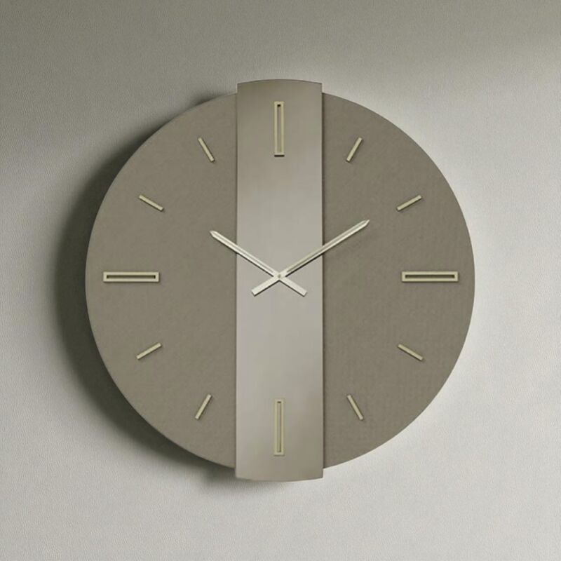 foto del prodotto liberoshopping orologio rotondo d60 cm riggs in laminam ardesia vetro bronzo dettagli oro