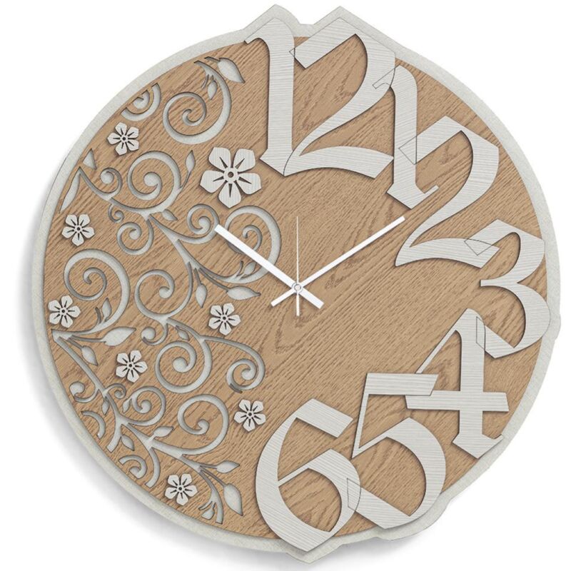 foto del prodotto liberoshopping - orologio rotondo da parete nature2 in legno laminato d30cm tte