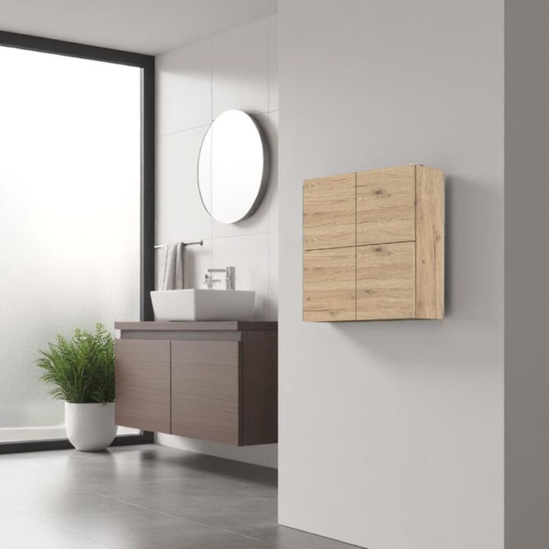 foto del prodotto liberoshopping pensile cubotto a 4 ante con apertura push pull quercia naturale