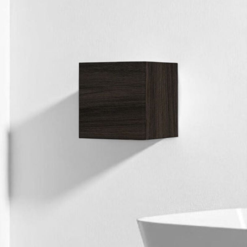 foto del prodotto liberoshopping pensile cubotto sospeso con anta olmo caffe 30x30 cm