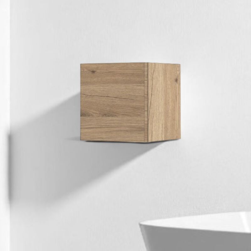 foto del prodotto liberoshopping pensile cubotto sospeso con anta quercia naturale 30x30 cm