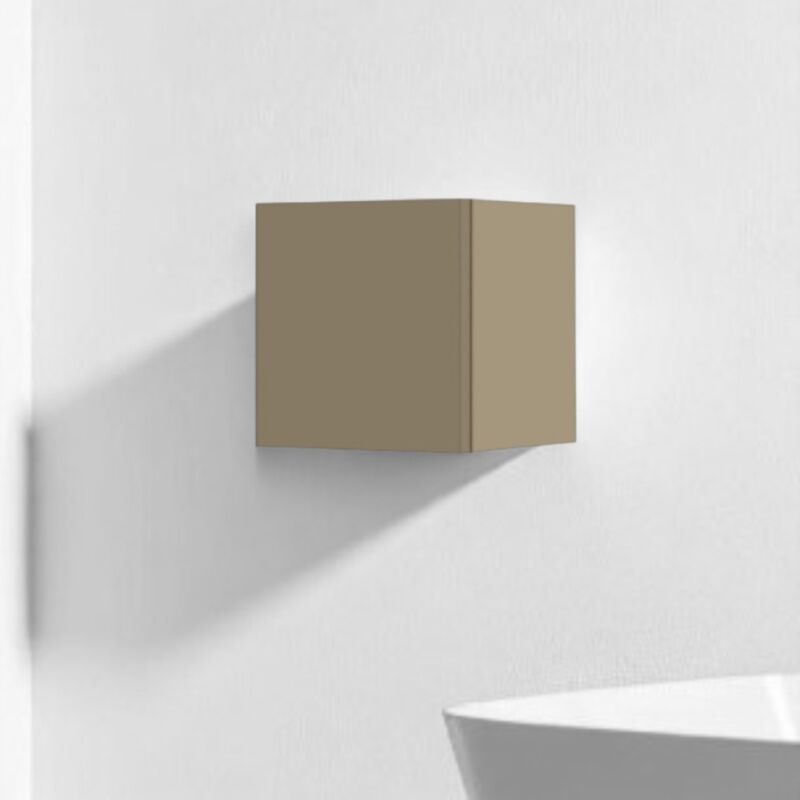 foto del prodotto liberoshopping pensile cubotto sospeso con anta tortora opaco 30x30 cm