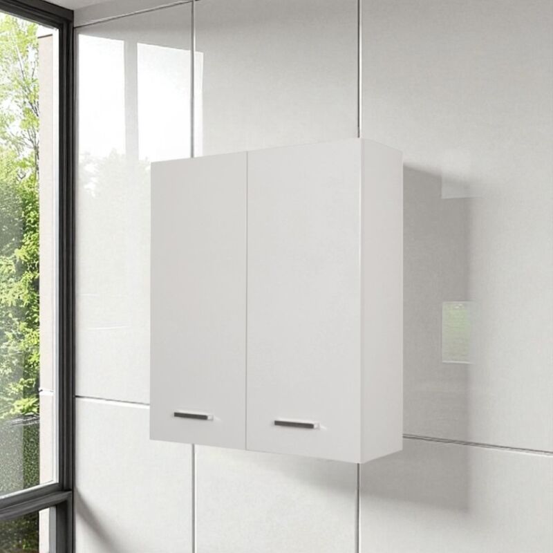 foto del prodotto liberoshopping pensile doppio sospeso 60x22 bianco lucido