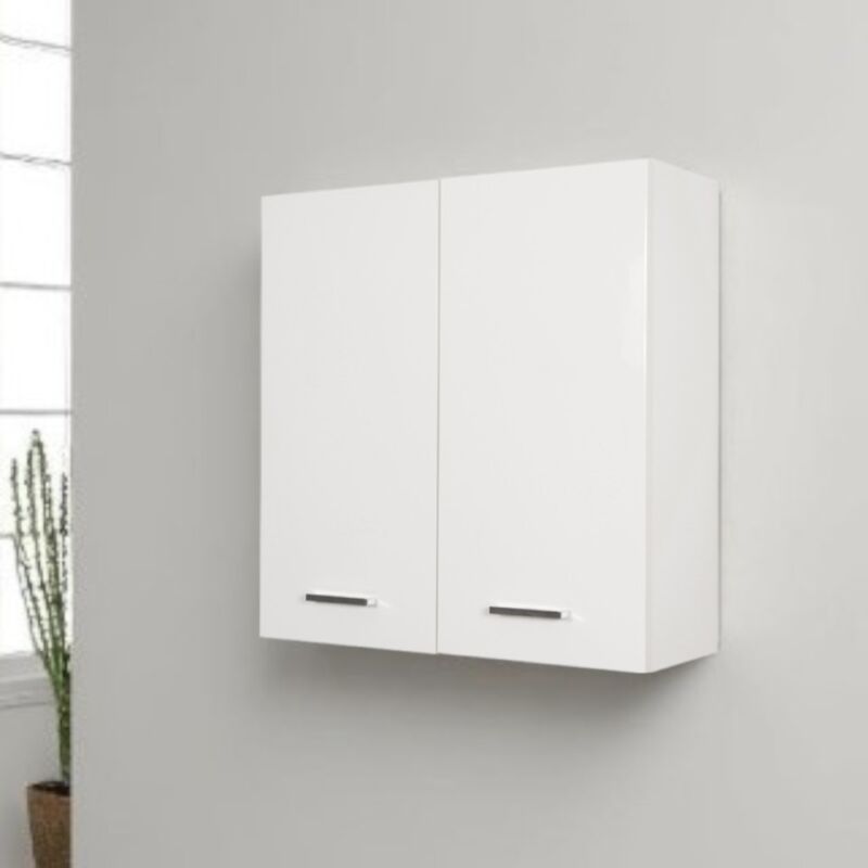 foto del prodotto liberoshopping pensile doppio sospeso 68x22 bianco lucido
