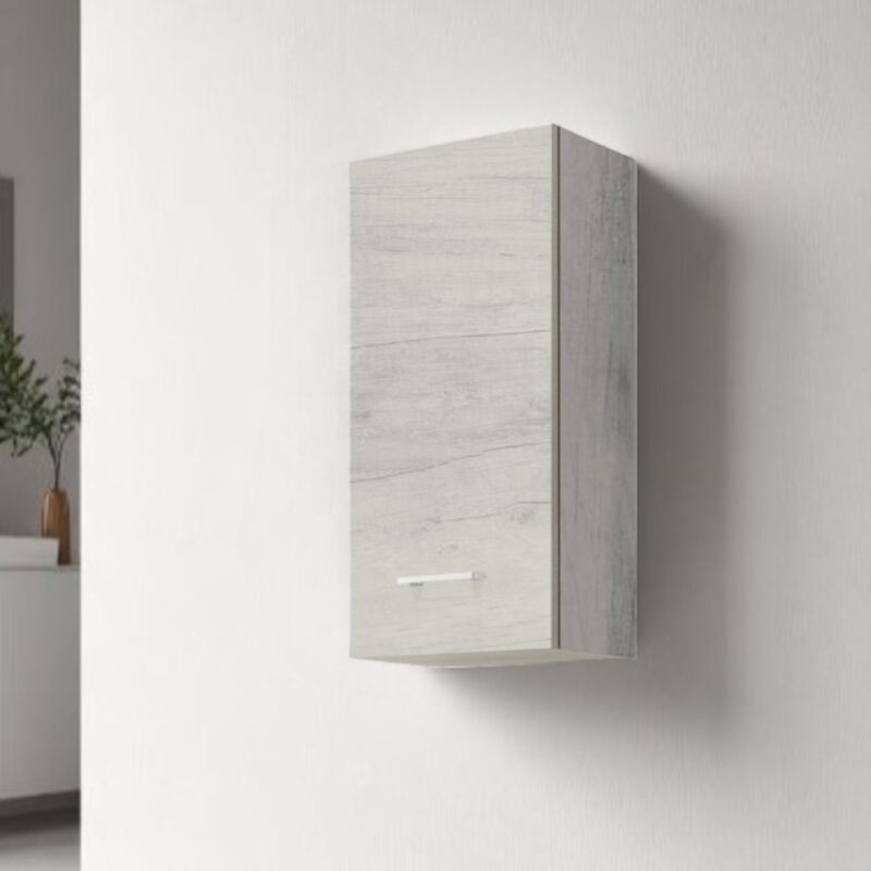 foto del prodotto liberoshopping pensile singolo salvaspazio a 1 anta h71 gaia quercia bianco