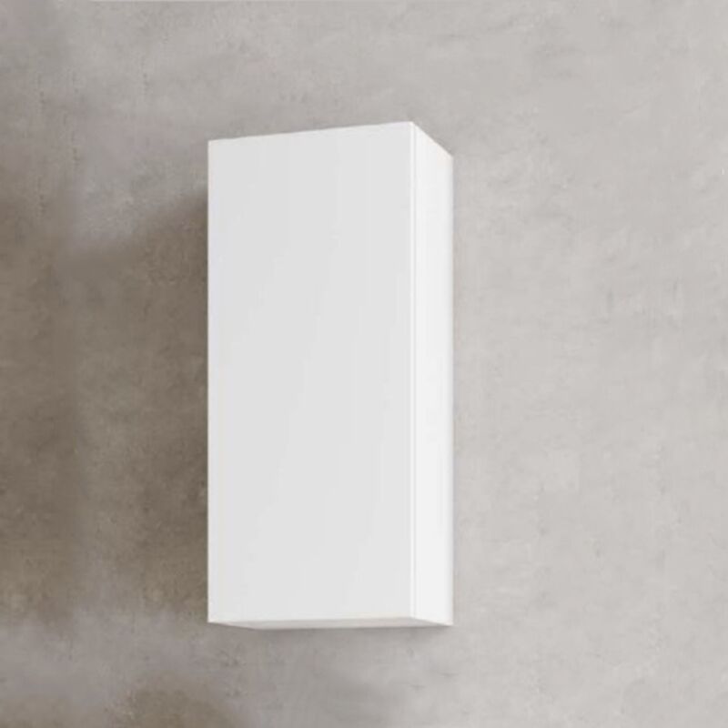foto del prodotto liberoshopping pensile sospeso singolo 30x22xh71 cube con anta reversibile bianco lucido