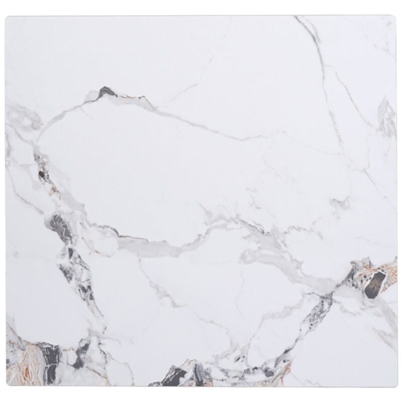 foto del prodotto liberoshopping piano per tavolo quadrato in pietra effetto marmo venato grigio 70x70 cm