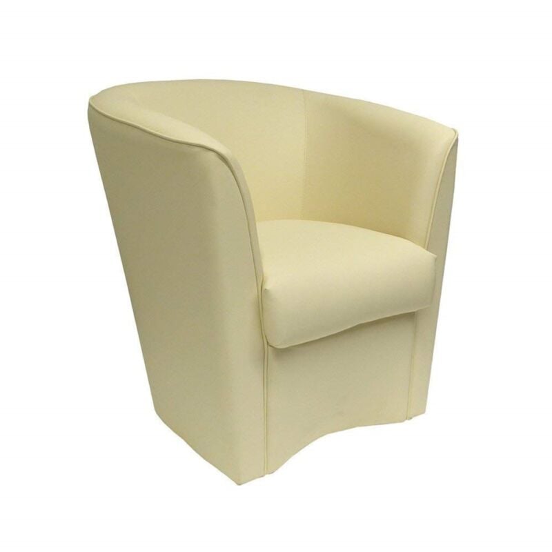 foto del prodotto liberoshopping poltrona poltroncina valentina in ecopelle in tinta unita beige