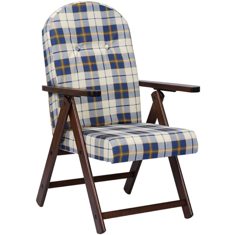 foto del prodotto liberoshopping - poltrona reclinabile legno tessuto azzurra amalfi