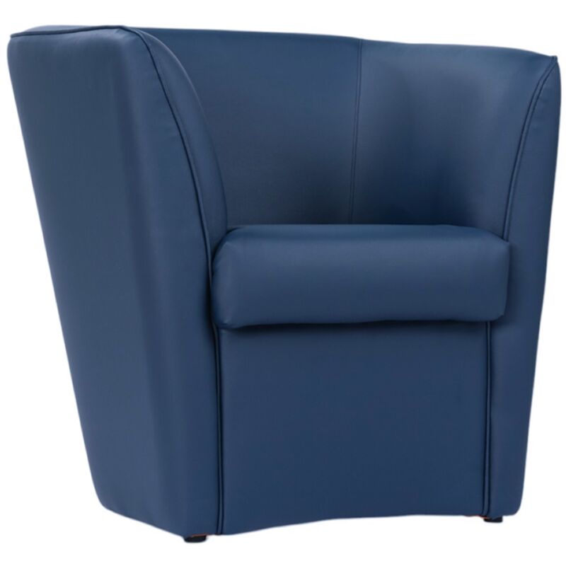 foto del prodotto liberoshopping - poltrona valentina per casa ufficio in ecopelle blu