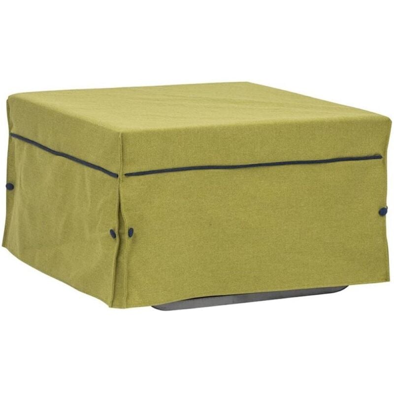 foto del prodotto liberoshopping pouf letto brandina pieghevole 80x80 bin con tessuto verde