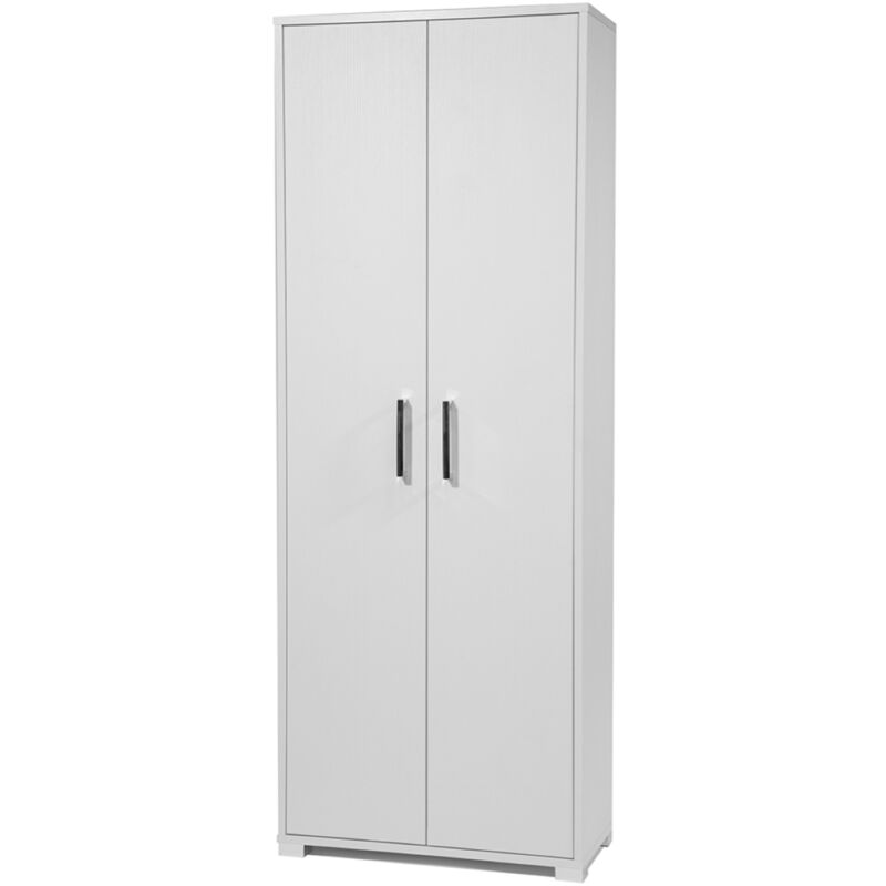 foto del prodotto liberoshopping scarpiera 2 ante grande in legno con ripiani 70x189h cm bianco frassino
