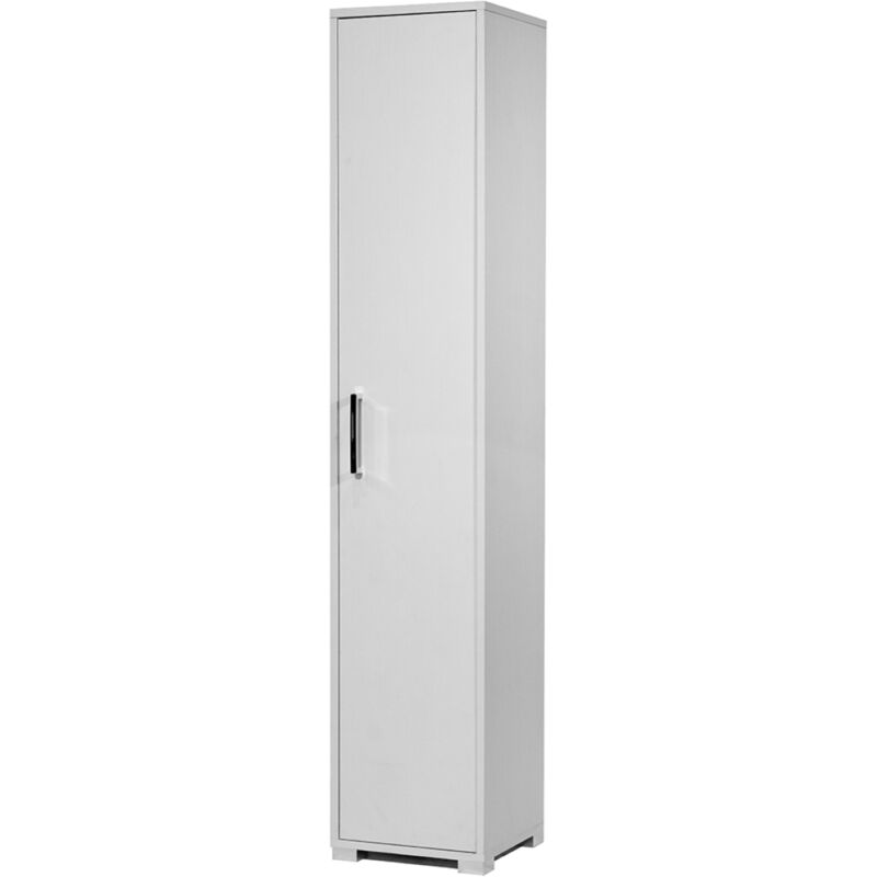 foto del prodotto liberoshopping scarpiera in legno nobilitato 1 anta ripiani interni 37x189h cm bianco frassino