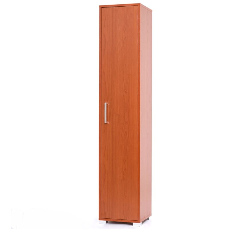 foto del prodotto liberoshopping scarpiera in legno nobilitato 1 anta ripiani interni 37x189h cm ciliegio