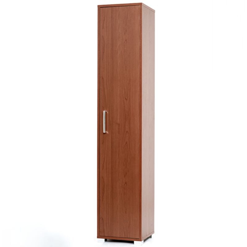 foto del prodotto liberoshopping scarpiera in legno nobilitato 1 anta ripiani interni 37x189h cm noce