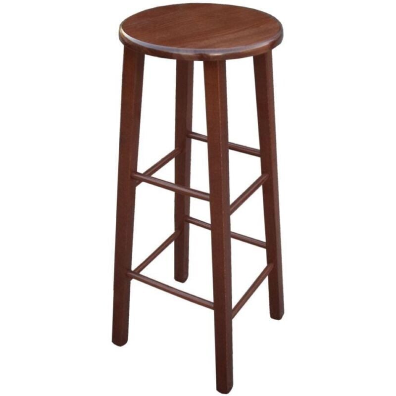 foto del prodotto liberoshopping sgabello tondo in legno massello h80 cm