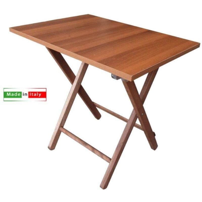 foto del prodotto liberoshopping tavolo baby pieghevole richiudibile con piano in formica 45x60 noce